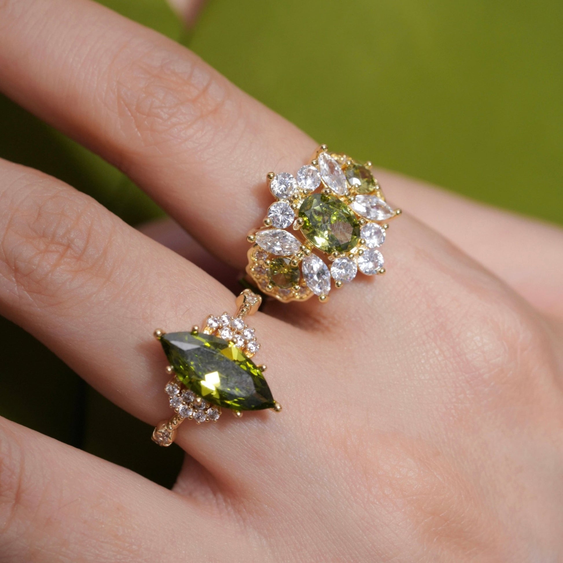 Opulent Peridot Ring - Gold - Plated - Abbott Atelier