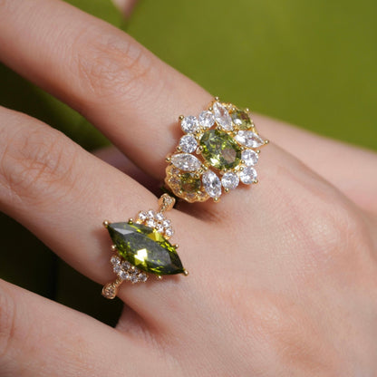 Opulent Peridot Ring - Gold - Plated - Abbott Atelier