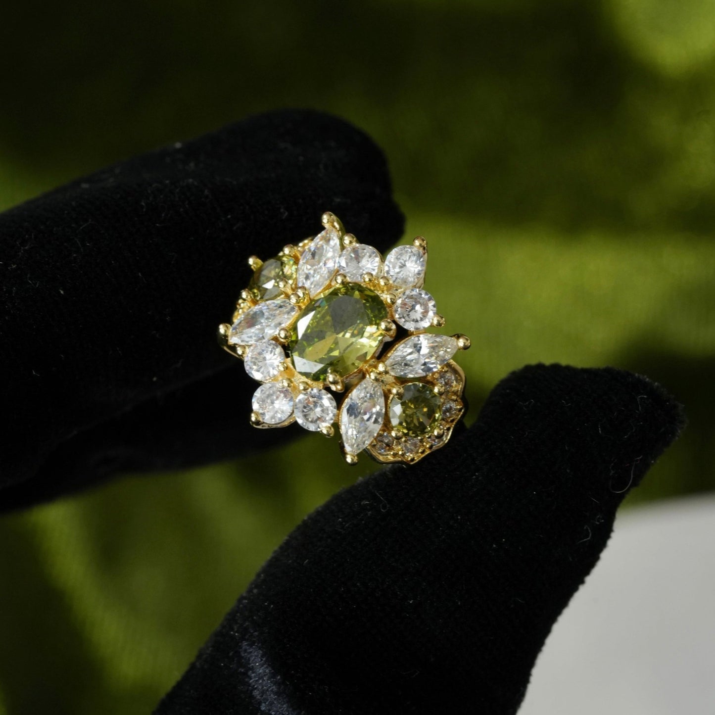 Opulent Peridot Ring - Gold - Plated - Abbott Atelier