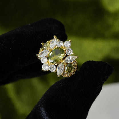 Opulent Peridot Ring - Gold - Plated - Abbott Atelier