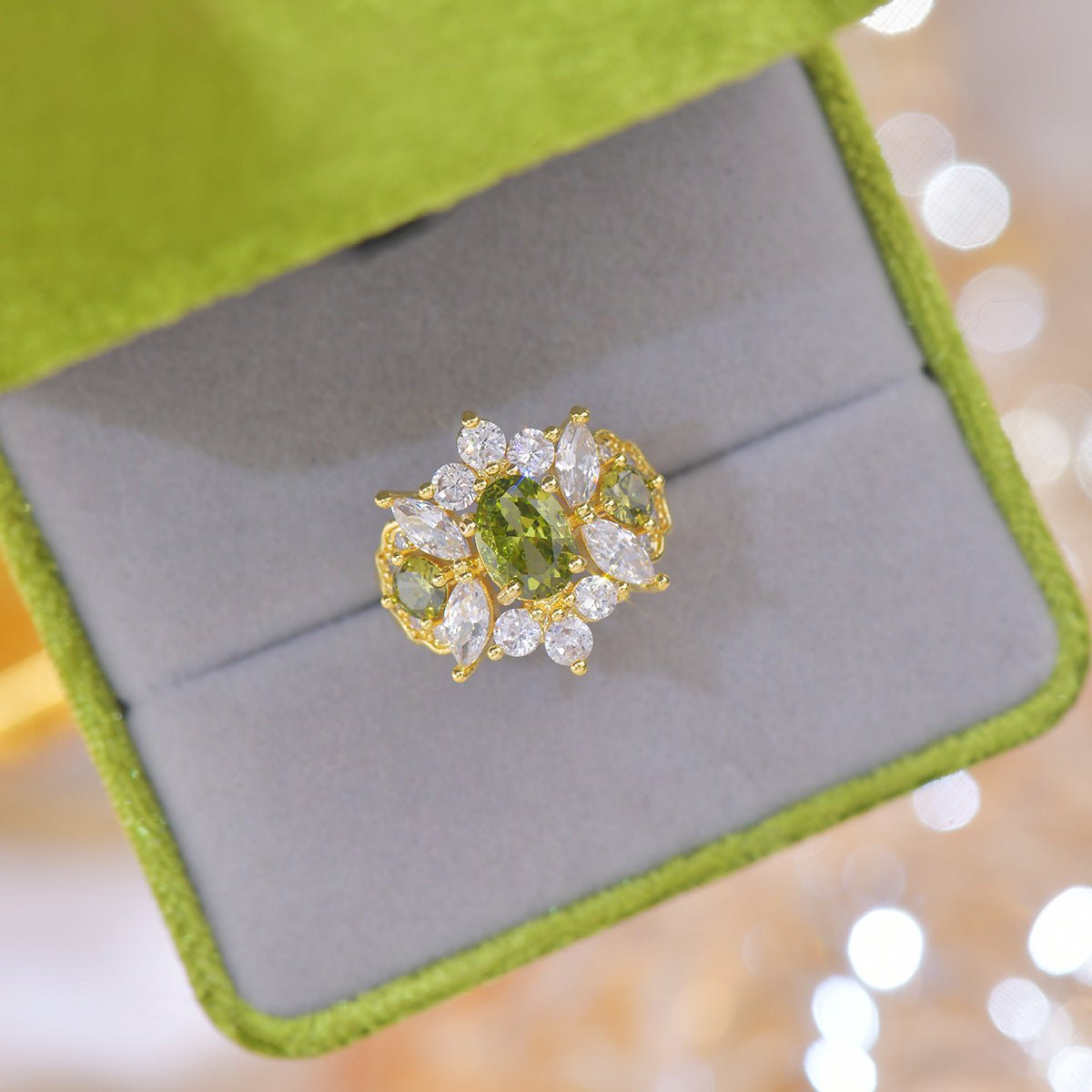 Opulent Peridot Ring - Gold - Plated - Abbott Atelier