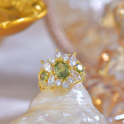 Opulent Peridot Ring - Gold - Plated - Abbott Atelier