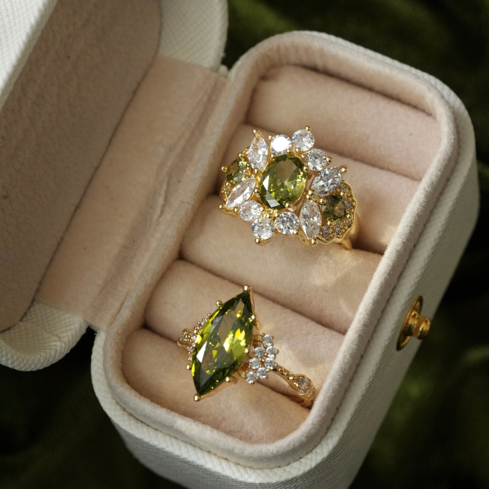 Opulent Peridot Ring - Gold - Plated - Abbott Atelier