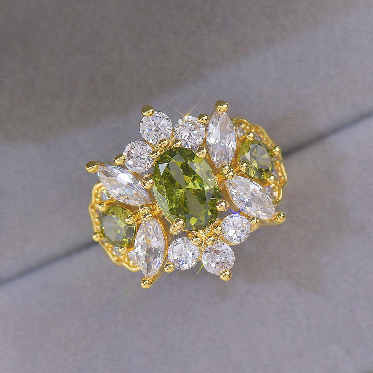 Opulent Peridot Ring - Gold - Plated - Abbott Atelier