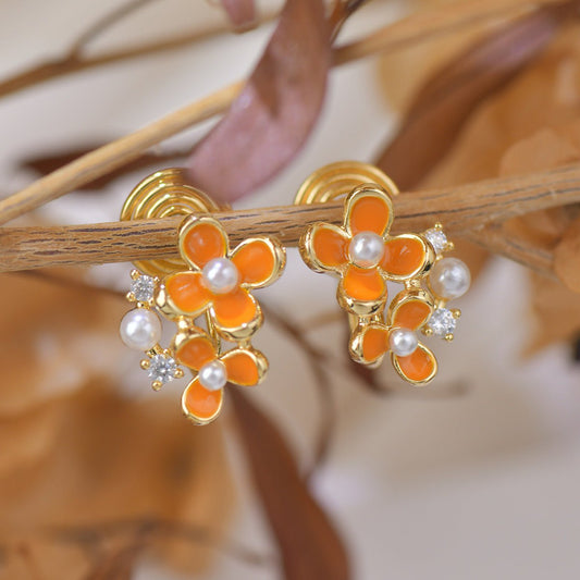 Orange Blossom Ear Cuffs - Gold - Plated - Abbott Atelier