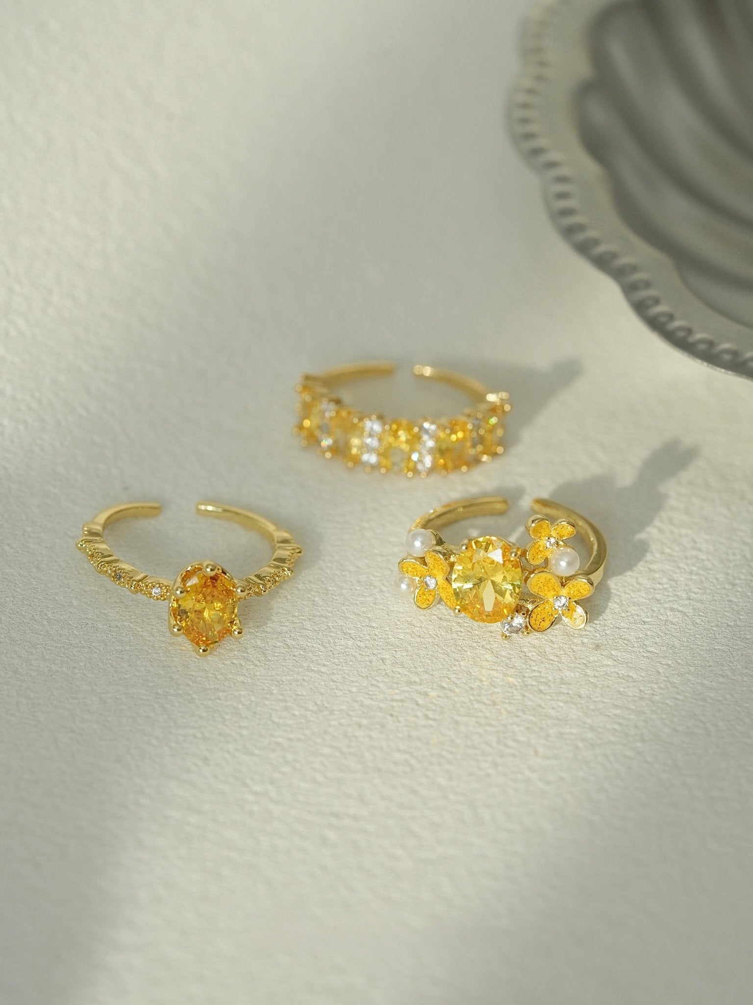 Oval Citrine Ring - Gold - Plated - Abbott Atelier