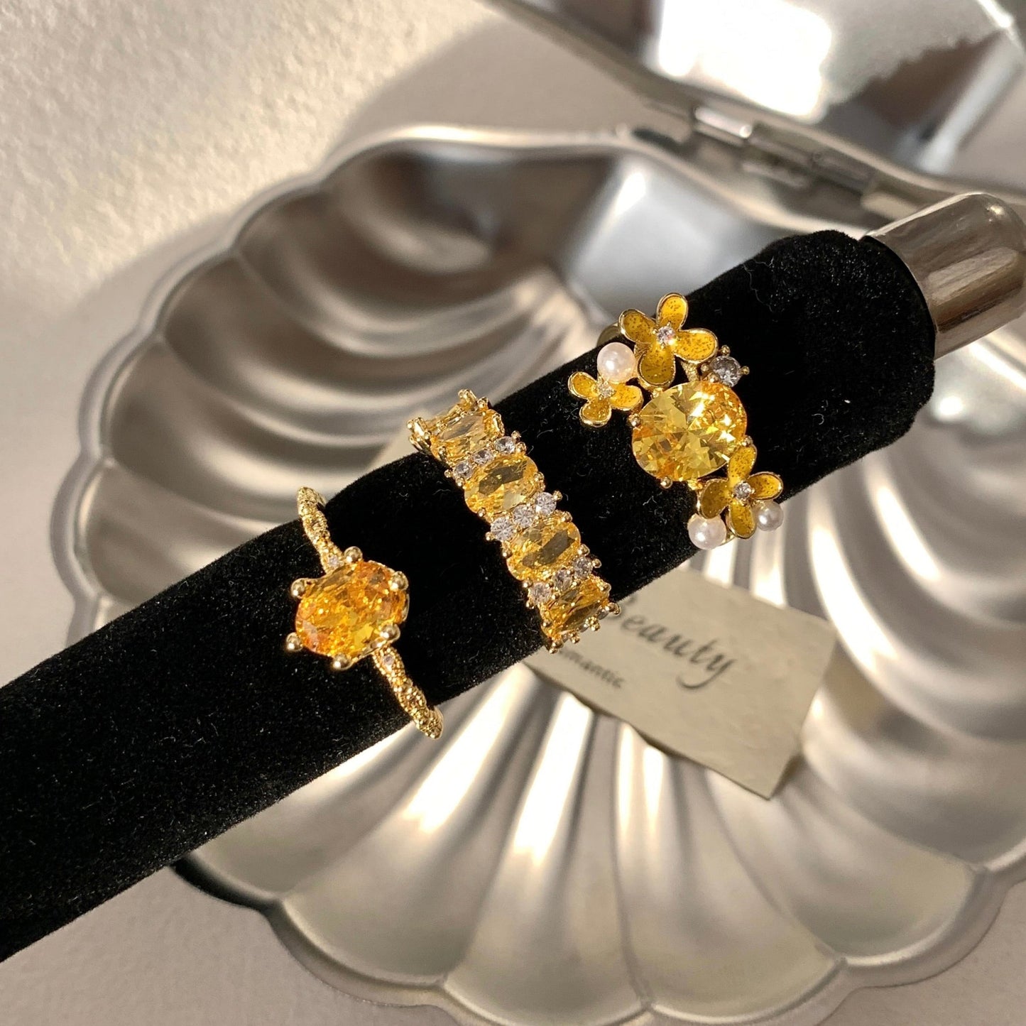 Oval Citrine Ring - Gold - Plated - Abbott Atelier