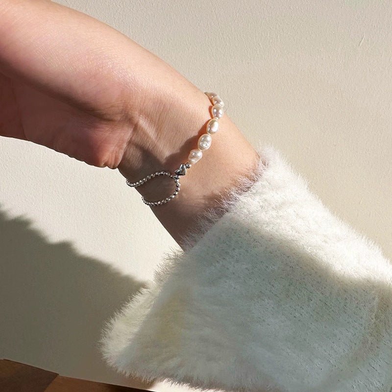 Pearl Bracelet - Asha (Solid Silver) - Freshwater Pearls - Abbott Atelier
