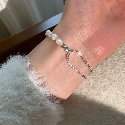 Pearl Bracelet - Asha (Solid Silver) - Freshwater Pearls - Abbott Atelier
