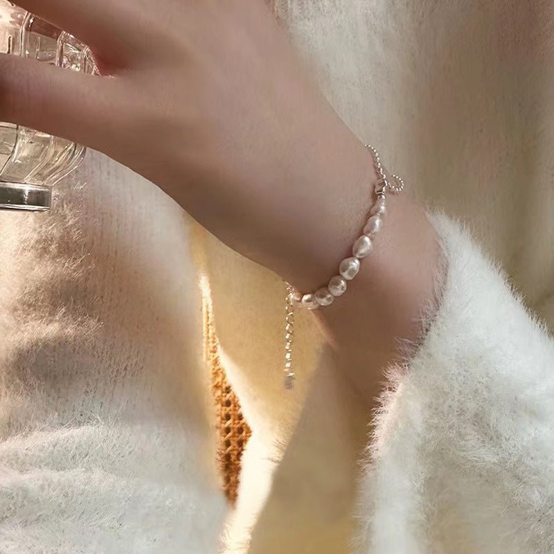 Pearl Bracelet - Asha (Solid Silver) - Freshwater Pearls - Abbott Atelier