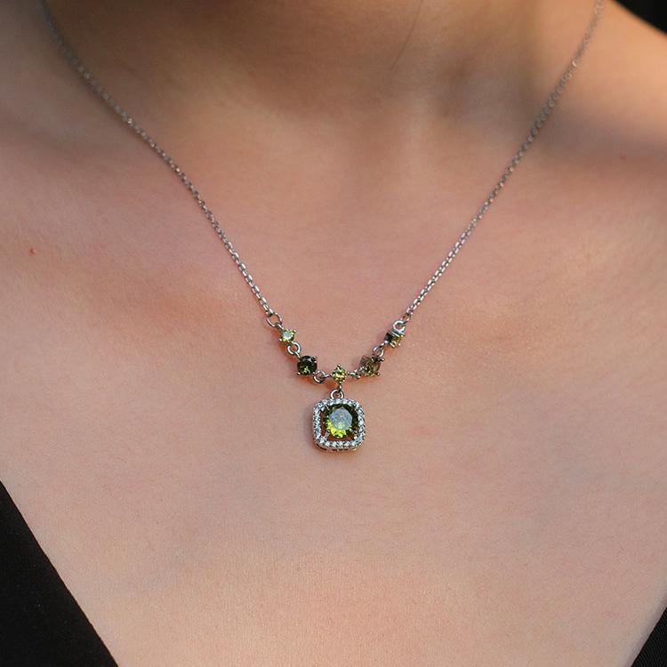 Peridot Baroque Necklace - Gold Plated - Abbott Atelier