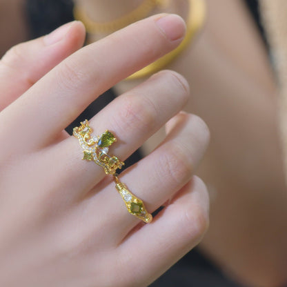 Peridot Diadem Ring - Gold-Plated - Abbott Atelier