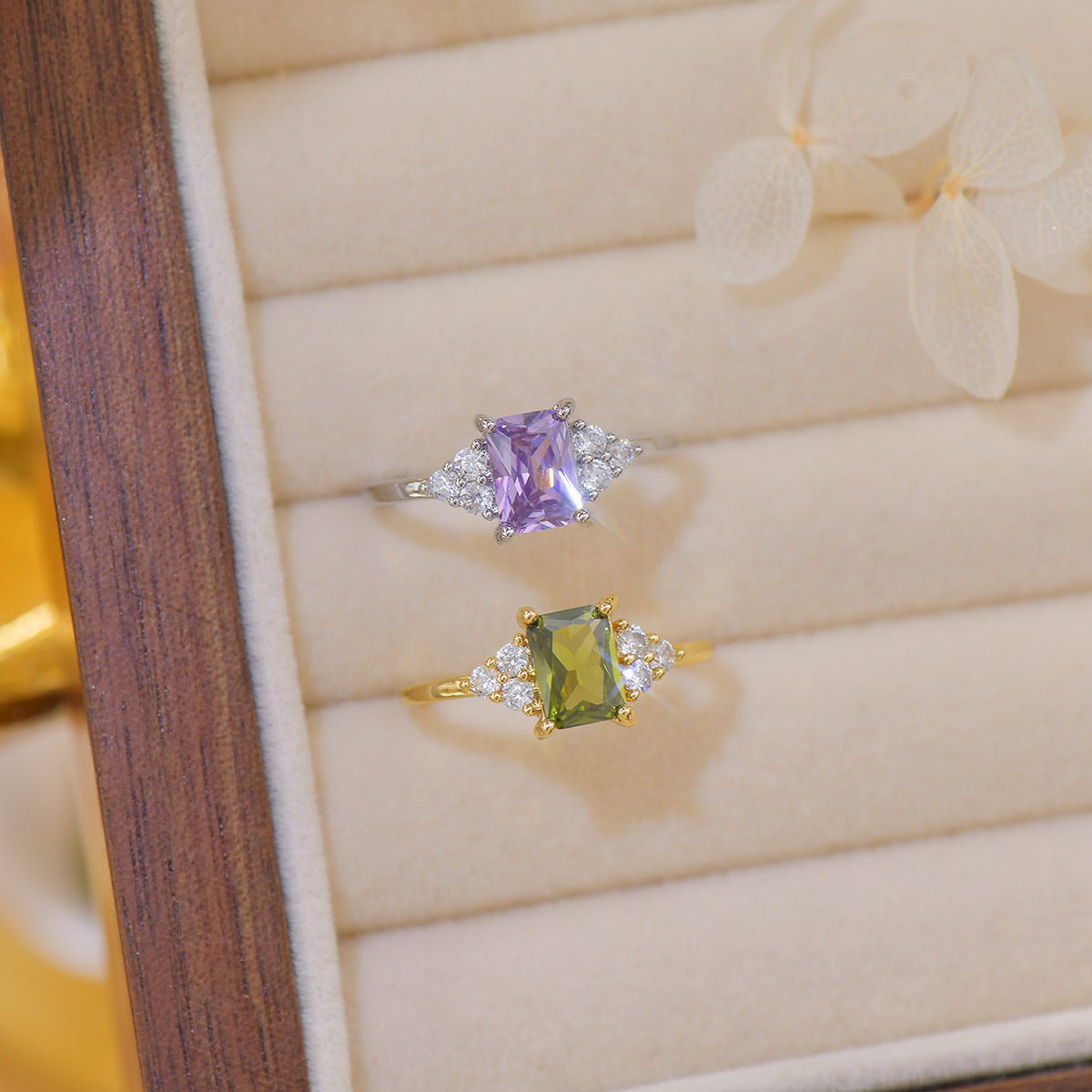 Peridot Princess Ring - Gold - Plated - Abbott Atelier