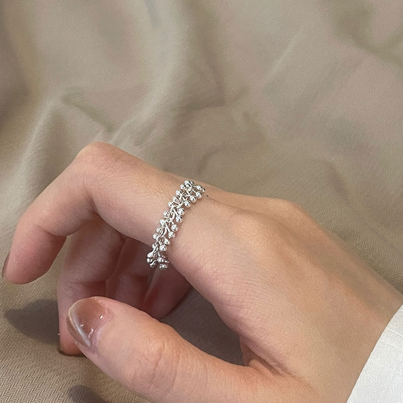 Petite Bead Chain Ring - Gold - Plated - Abbott Atelier