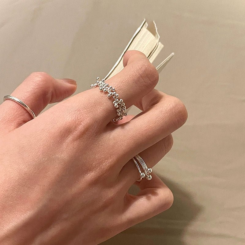 Petite Bead Chain Ring - Gold - Plated - Abbott Atelier