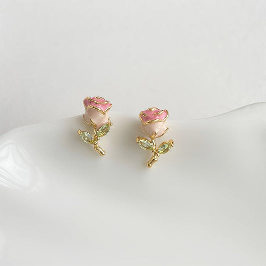 Petite Rose Earrings - Hypoallergenic - Abbott Atelier