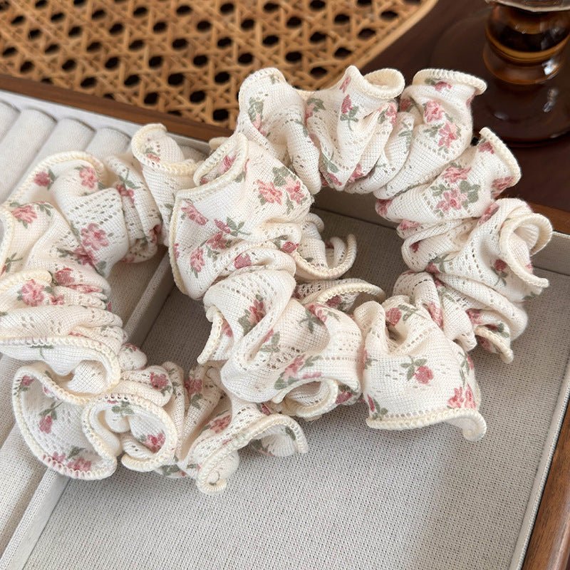 Pink Flower Scrunchie - For Hair - Abbott Atelier