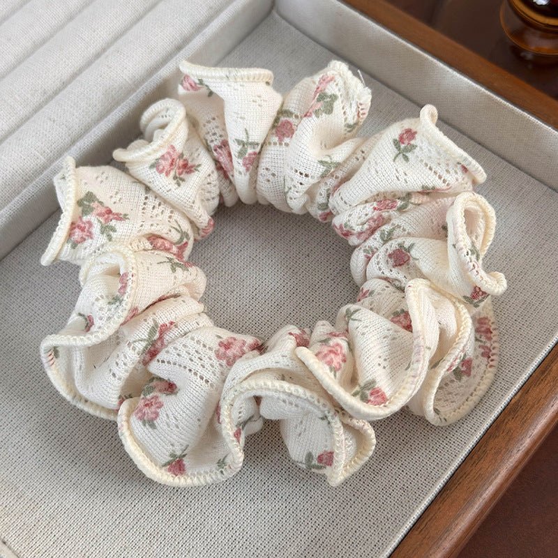 Pink Flower Scrunchie - For Hair - Abbott Atelier