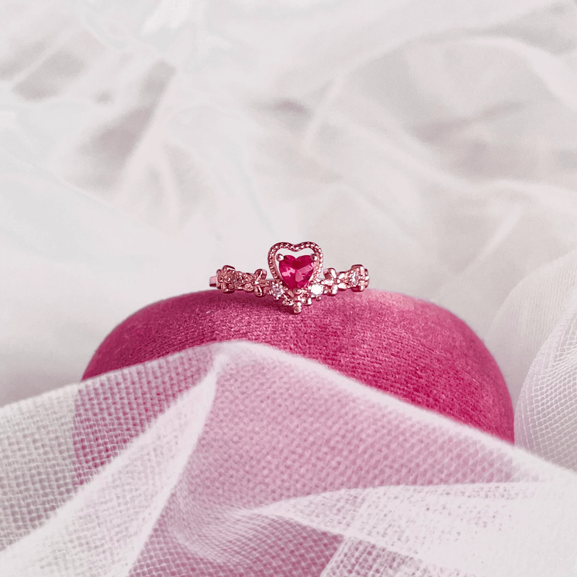 Pink Heart Ring - Layla