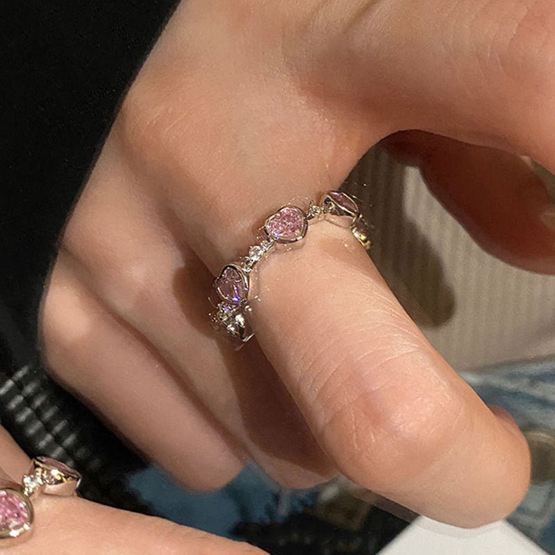 Pink Heart Ring (Solid Silver) - Hypoallergenic - Abbott Atelier