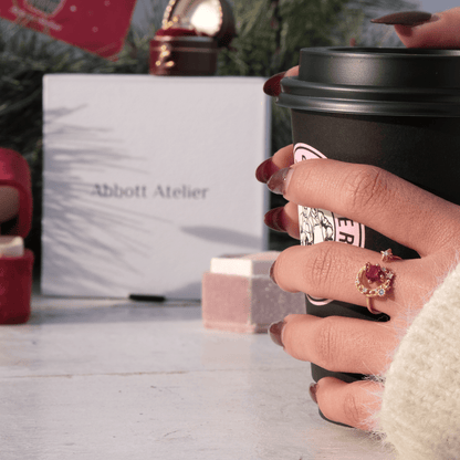 Pink Moon and Star Ring - Jodie - Gold - Plated - Abbott Atelier