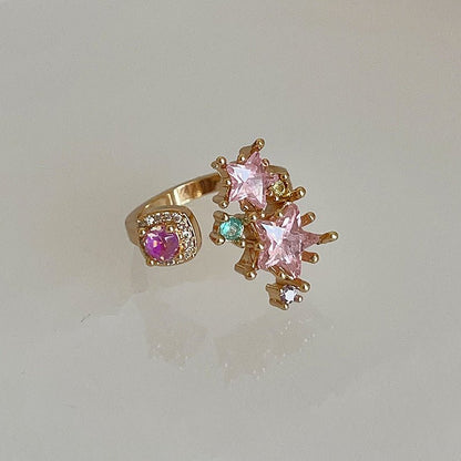 Pink Starlight Ring - Gold - Plated - Abbott Atelier