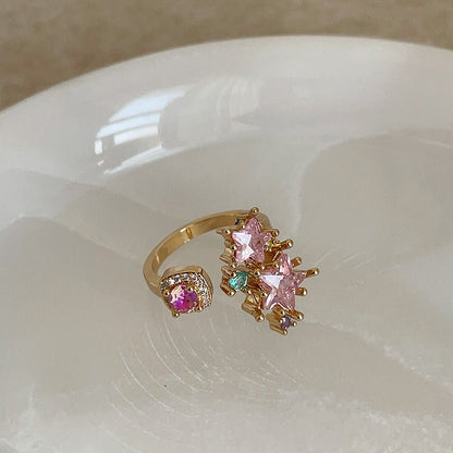 Pink Starlight Ring - Gold - Plated - Abbott Atelier