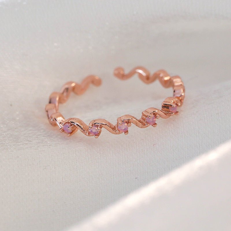Pink Wave Ring - Gold - Plated - Abbott Atelier
