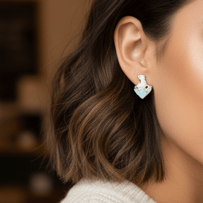 Polar Bear Earrings - Hypoallergenic - Abbott Atelier