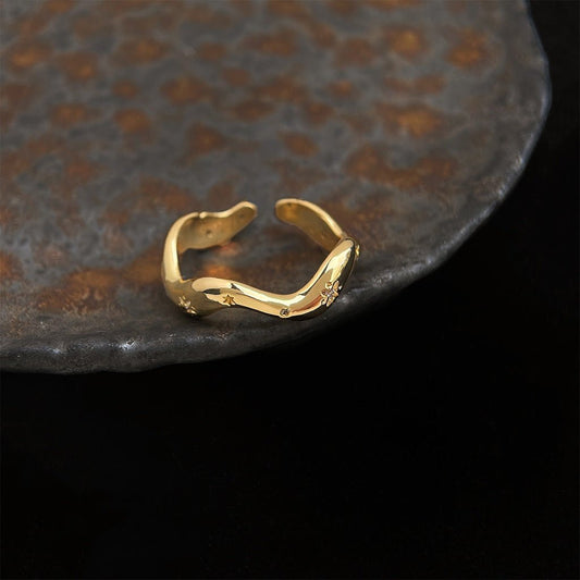 Polaris Wave Ring - Gold - Plated - Abbott Atelier