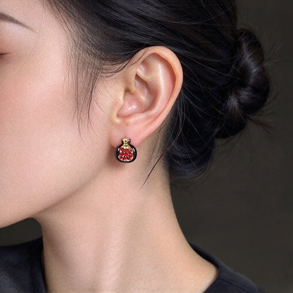 Pomegranate Stud Earrings - Hypoallergenic - Abbott Atelier