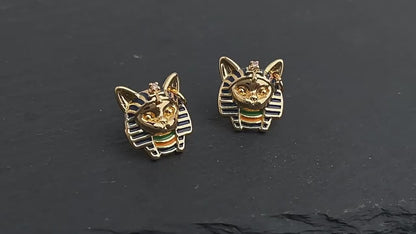 Purraoh Cat Earrings