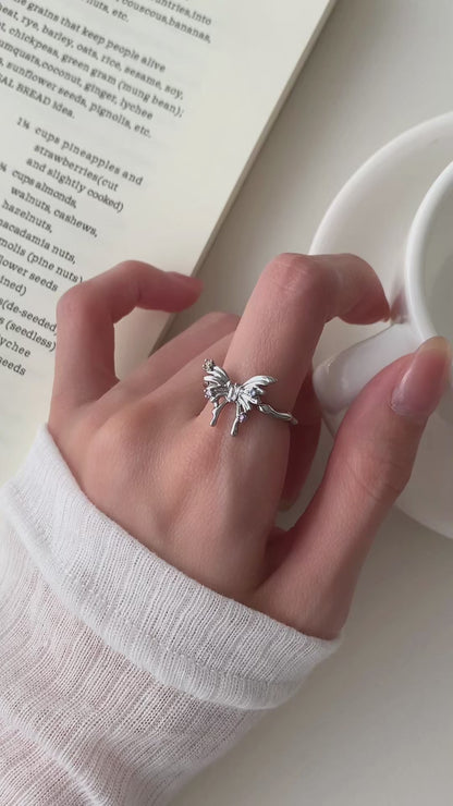 Silver Butterfly Ring -  Lana