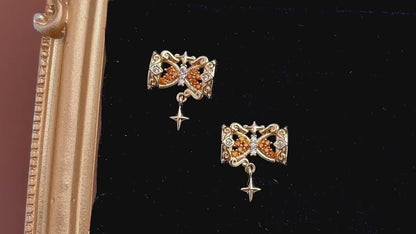 Amber Hourglass Earrings