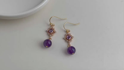 Violet Daphne Earrings