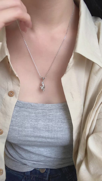 Vase of Butterfly Necklace
