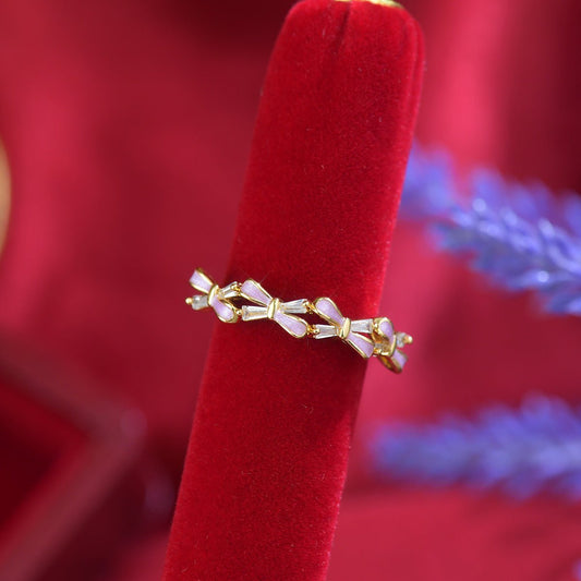 Purple Bow Ring - Gold - Plated - Abbott Atelier