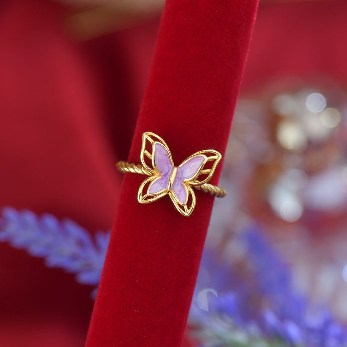 Purple Mariposa Ring - Gold - Plated - Abbott Atelier