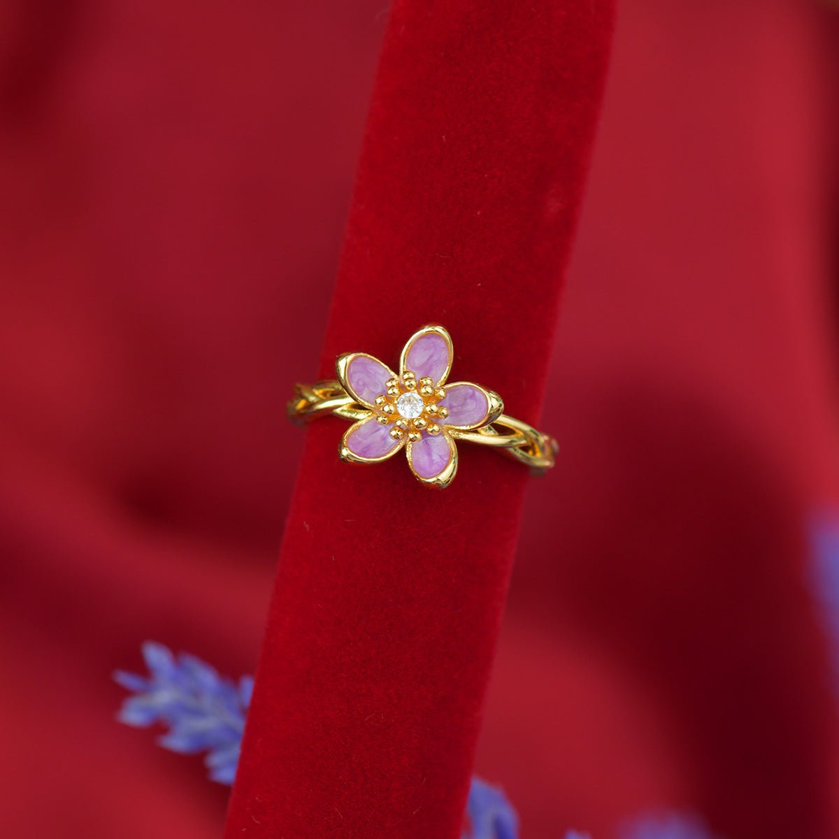 Purple Primrose Ring - Gold - Plated - Abbott Atelier