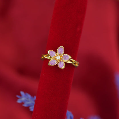 Purple Primrose Ring - Gold - Plated - Abbott Atelier