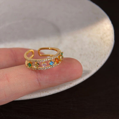 Rainbow Band Ring - Gold - Plated - Abbott Atelier