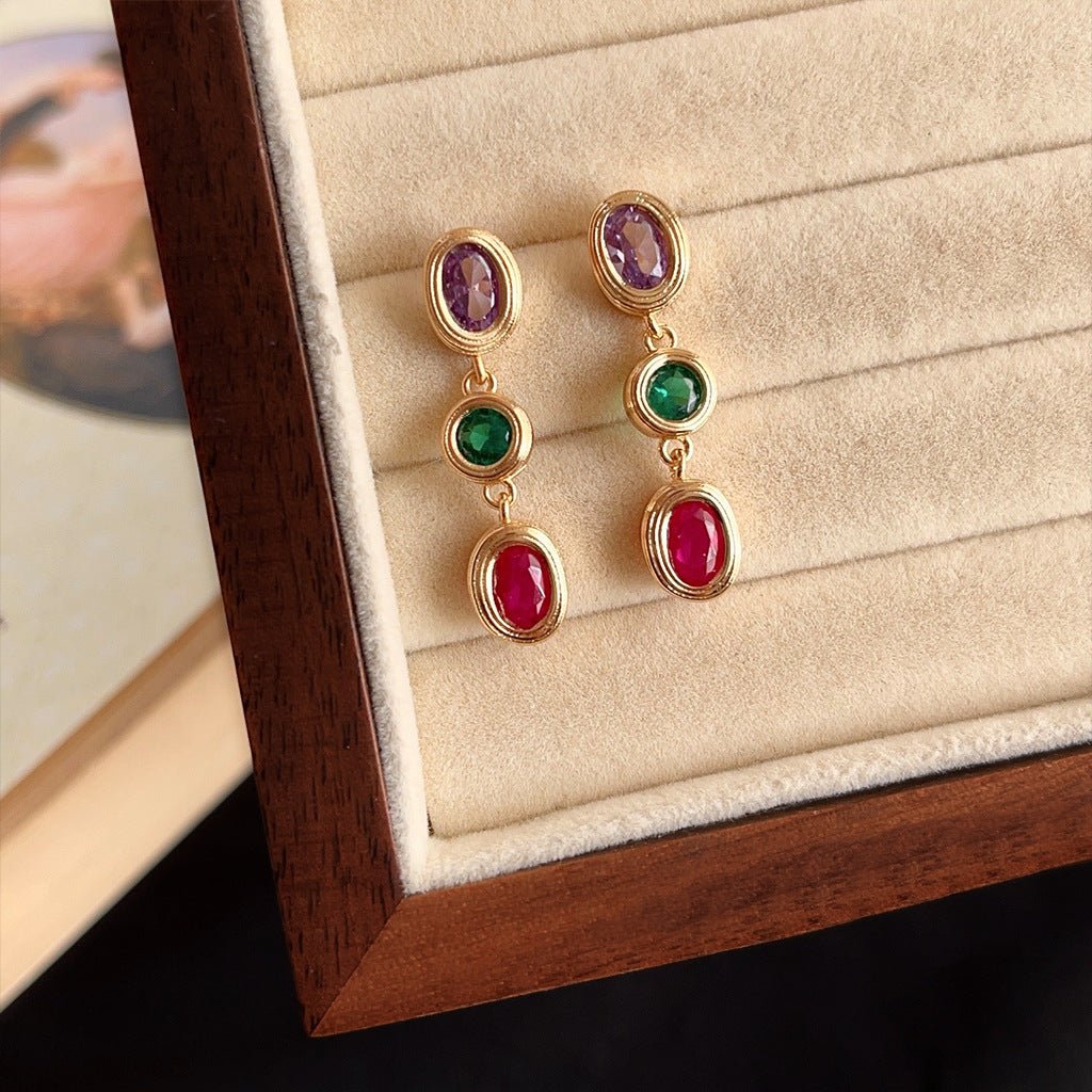 Ramona Bezel Earrings - Hypoallergenic - Abbott Atelier