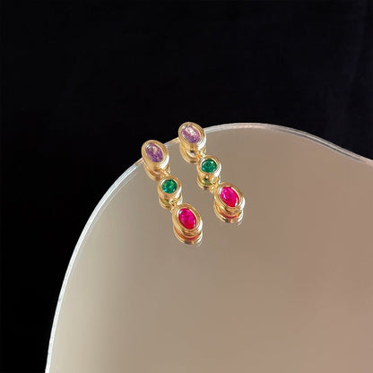 Ramona Bezel Earrings - Hypoallergenic - Abbott Atelier