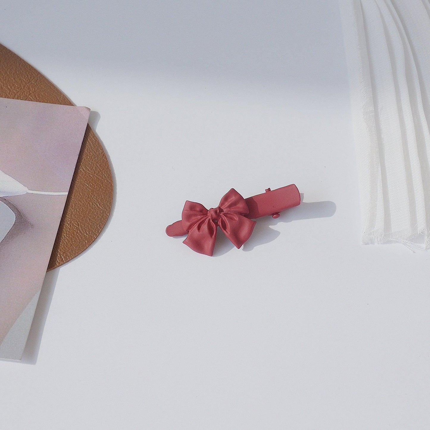 Red Bow Hair Clip (2 Styles) - For Hair - Abbott Atelier