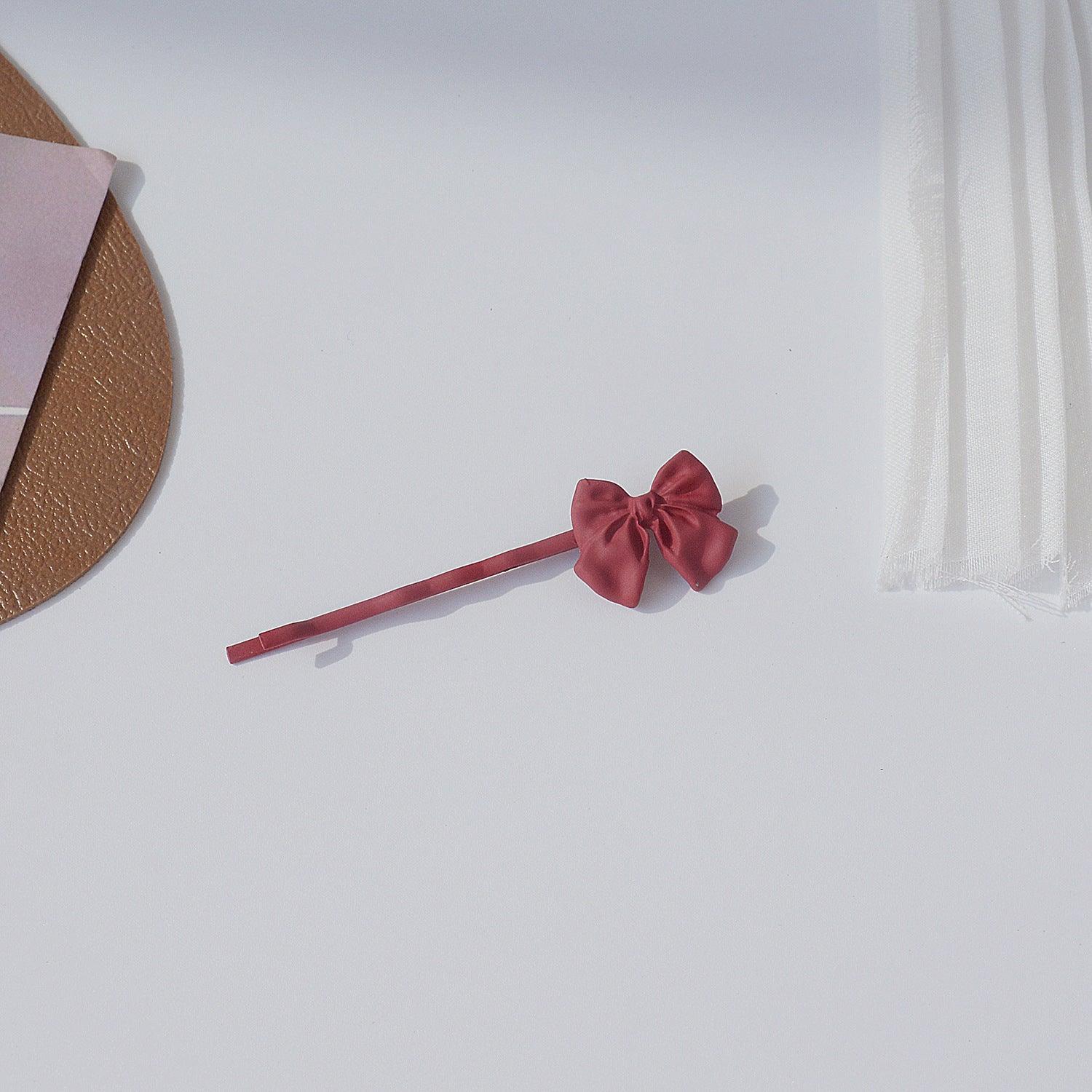 Red Bow Hair Clip (2 Styles) - For Hair - Abbott Atelier