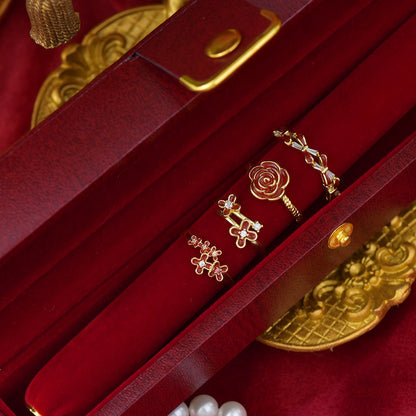 Red Bow Ring - Gold - Plated - Abbott Atelier