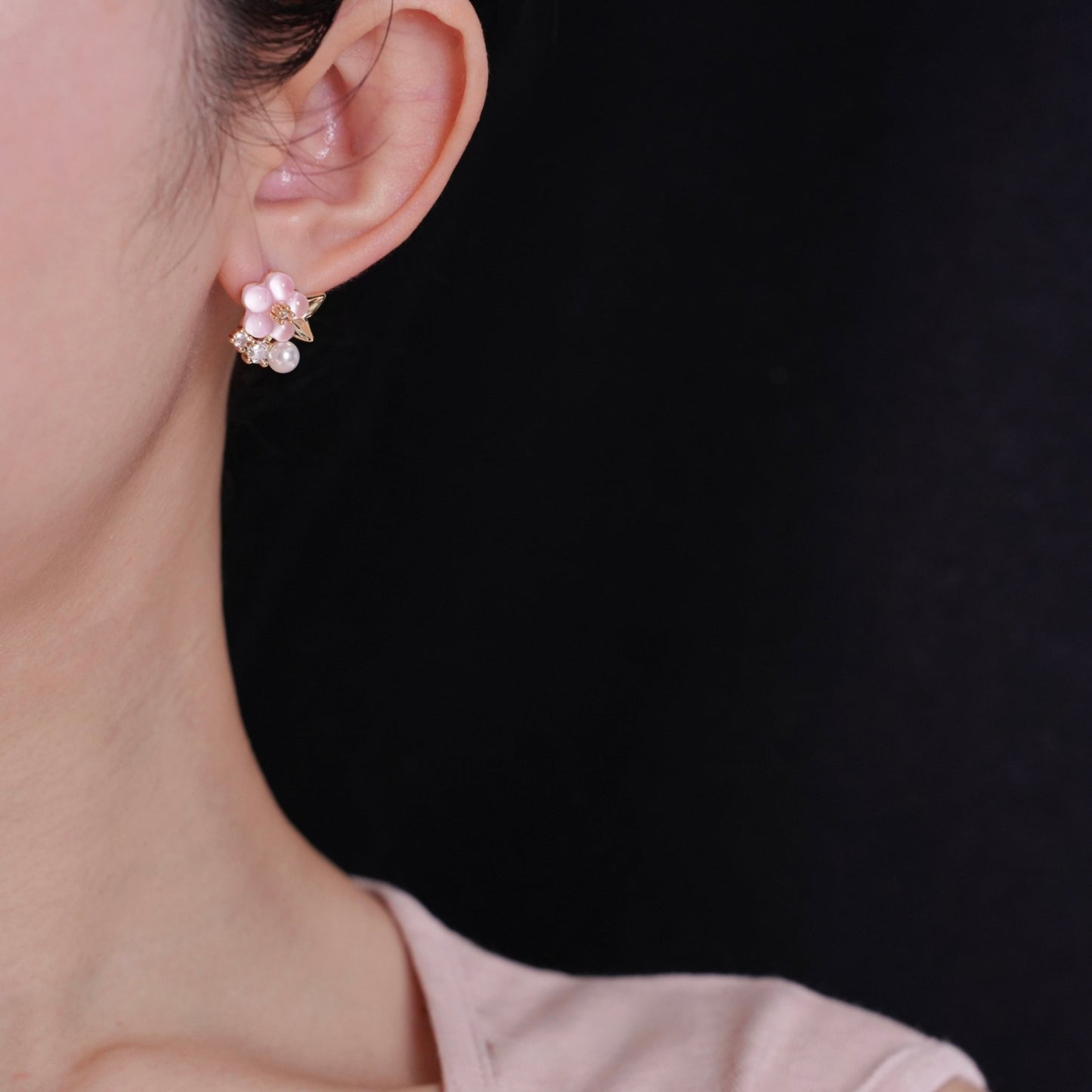 Rina Cherry Blossom Earrings - Gold - Plated - Abbott Atelier
