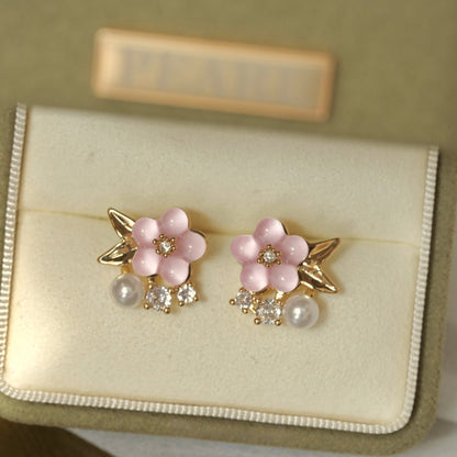 Rina Cherry Blossom Earrings - Gold - Plated - Abbott Atelier