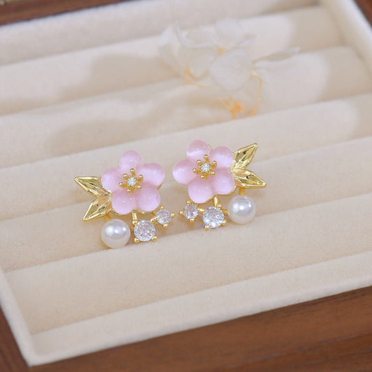 Rina Cherry Blossom Earrings - Gold - Plated - Abbott Atelier
