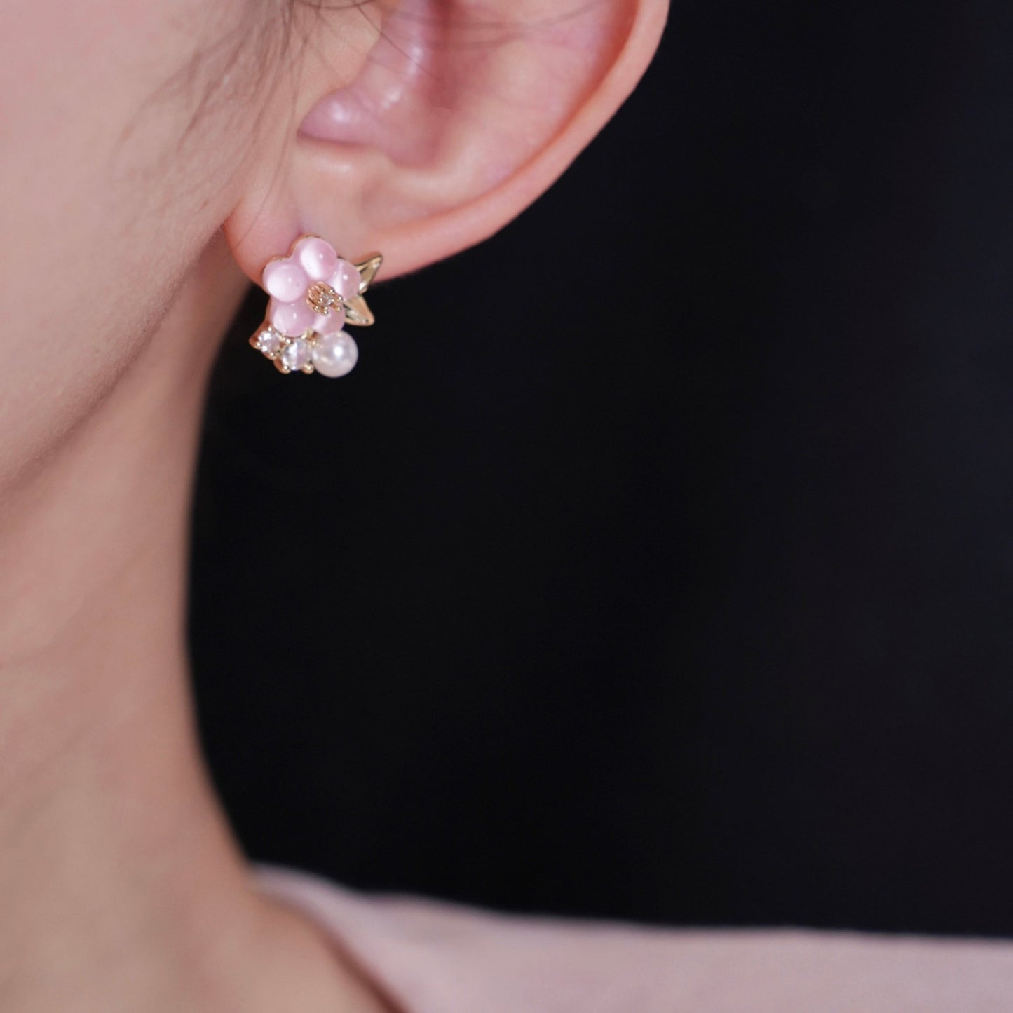 Rina Cherry Blossom Earrings - Gold - Plated - Abbott Atelier